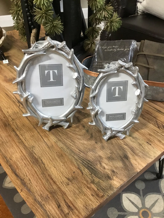 Silver Antlers Frame, 2 Sizes