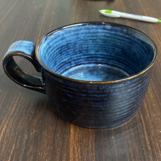 G10018 Loft Reactive Glaze Soup Mug Mid Blue