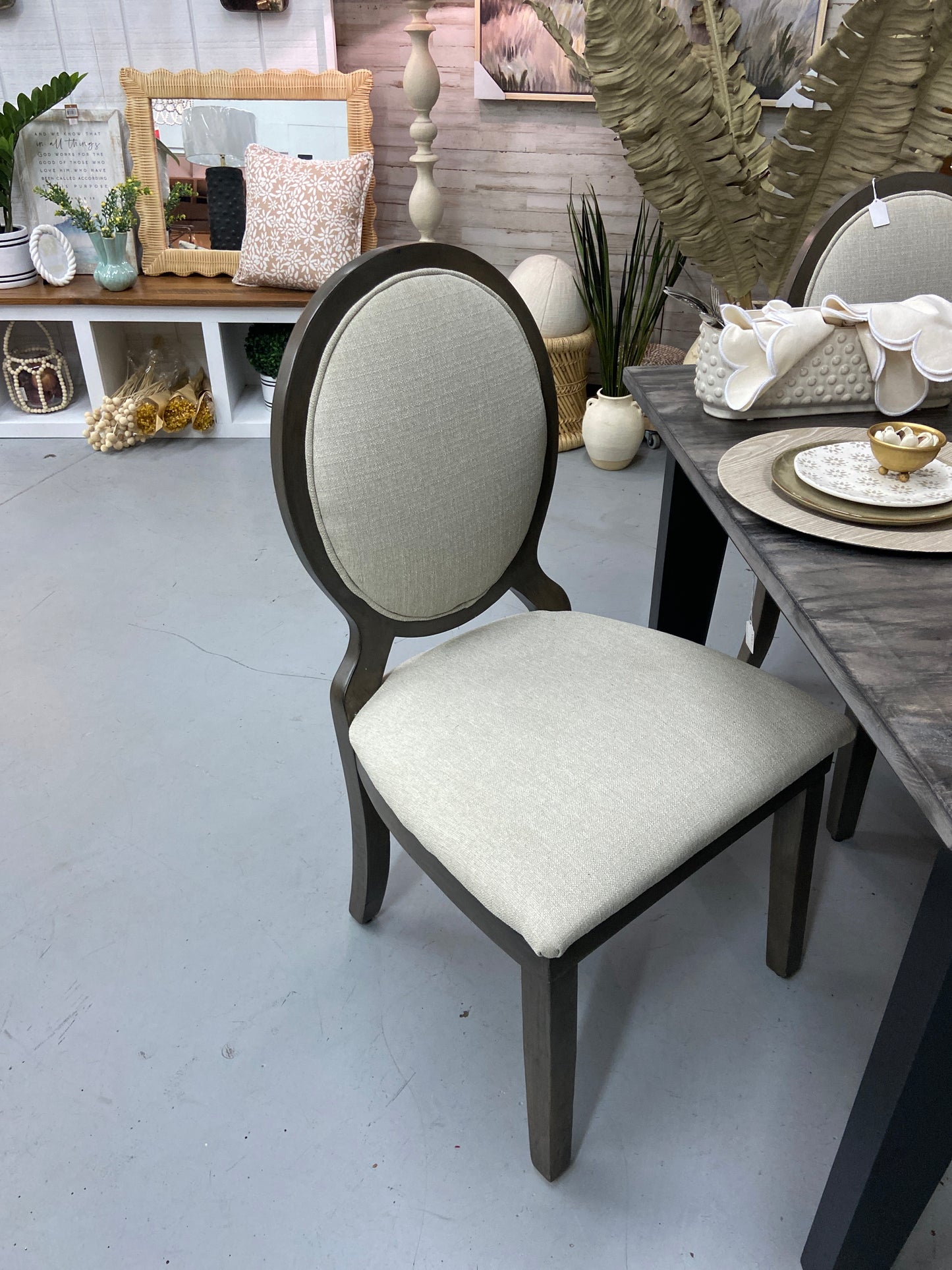 Upholstered Dining Chair Gray