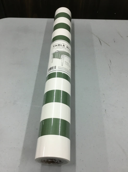 KP477-HC Dark Green Classic Stripped Runner 20" X25"
