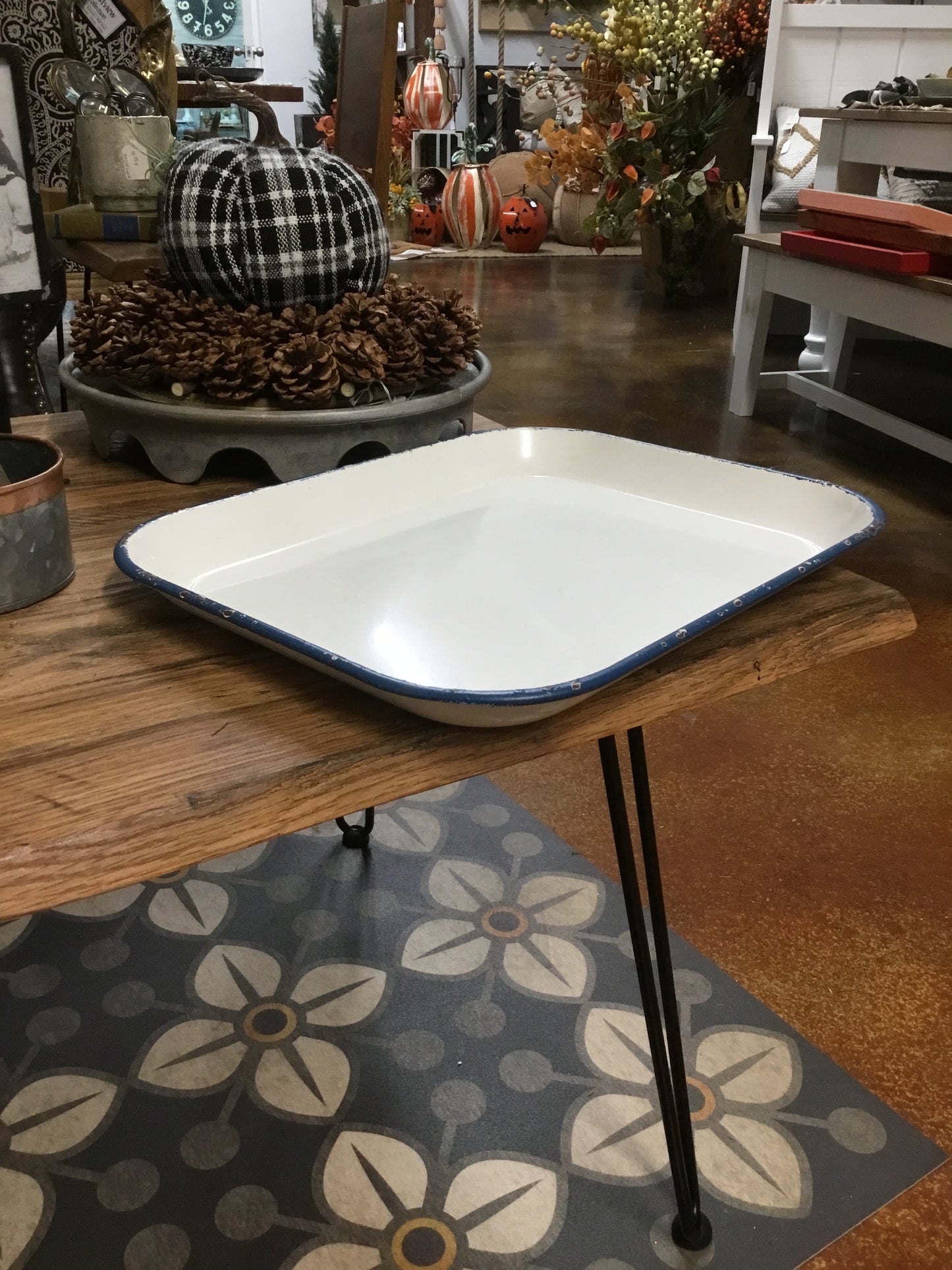 82928-Bidk Rectangular Enamal Tray