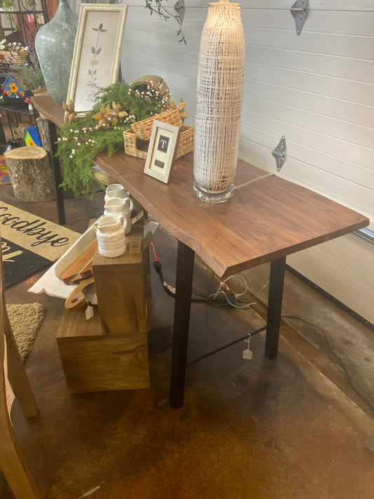 STLEWAL Live edge walnut sofa table