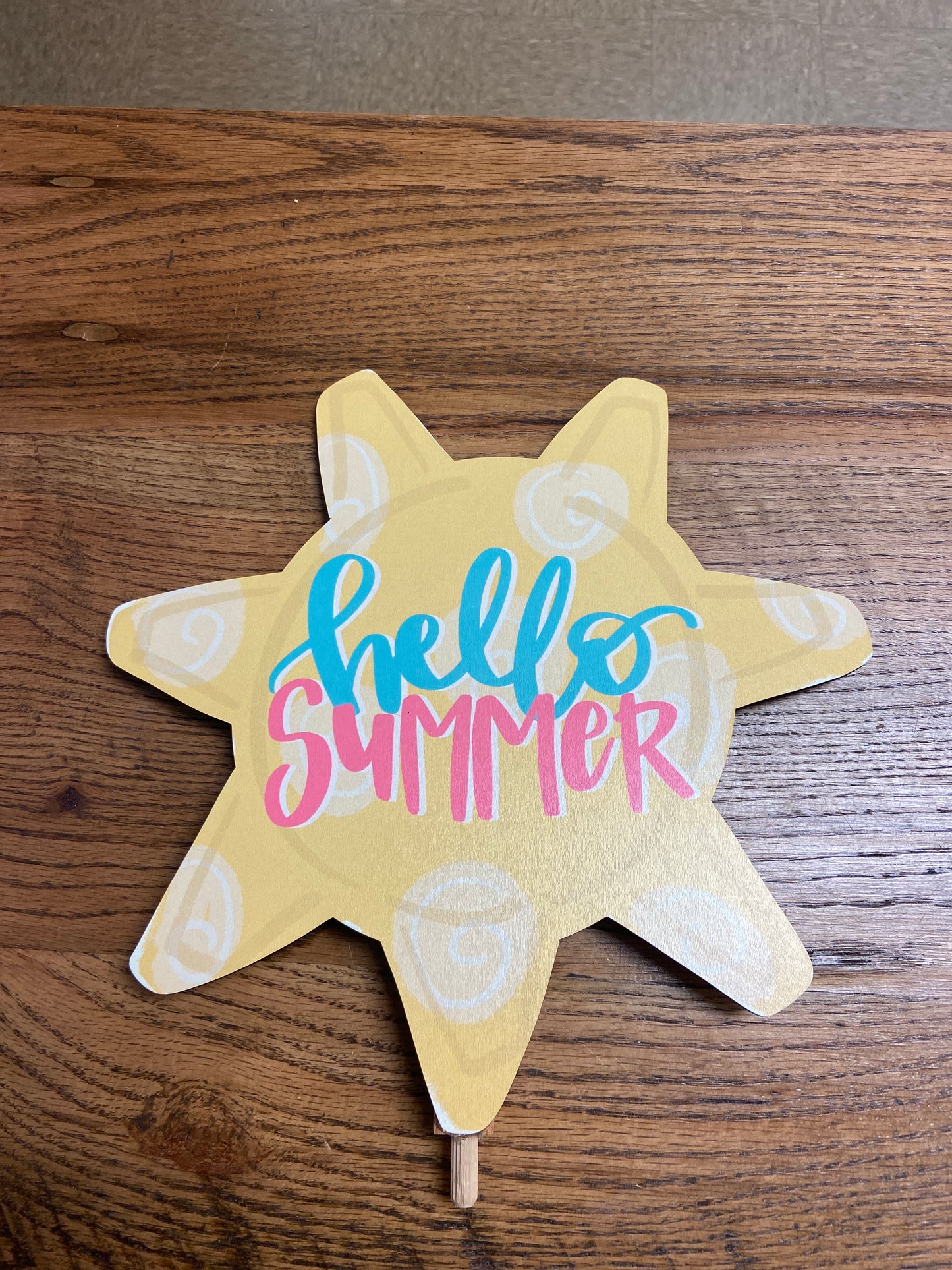 307004 hello summer wood topper - doodles by rebekah