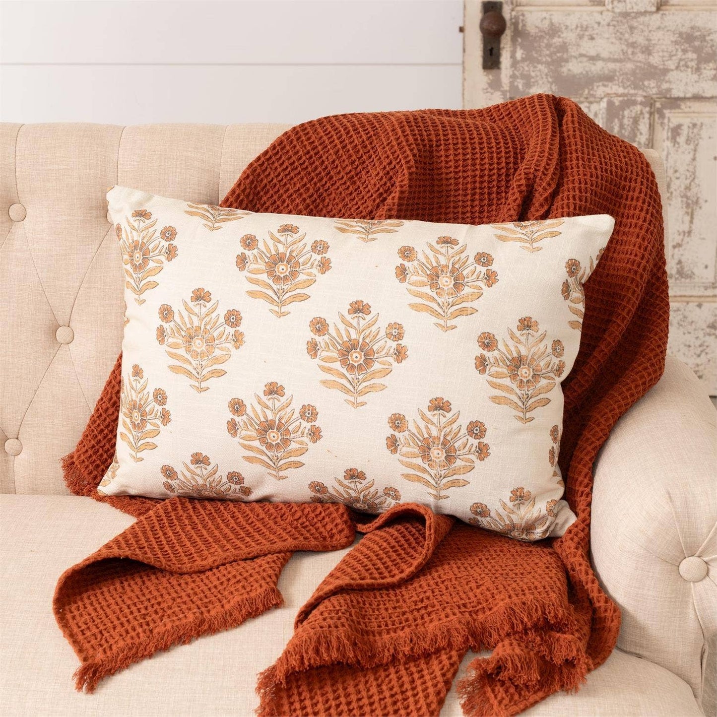 6 Large Block Print Silhouette Pillow
