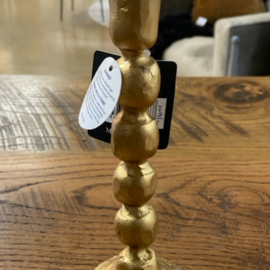 Gold Ball Candlestick Holder