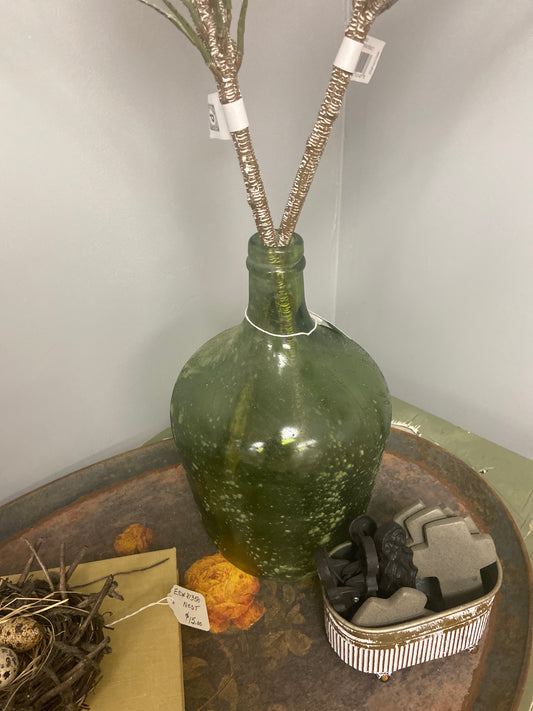 Decorative Aged Verde Bottle (Small)