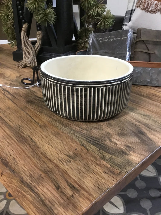 Ecc00514-Phc Pinstriped Cement Planter Large