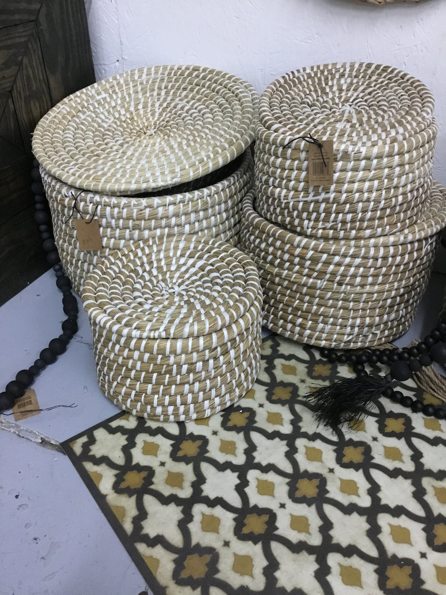 Df0465-Cc Round Basket With Lid, 3 Sizes