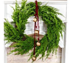 6 19" burnt gold maroon velvet bell hanger