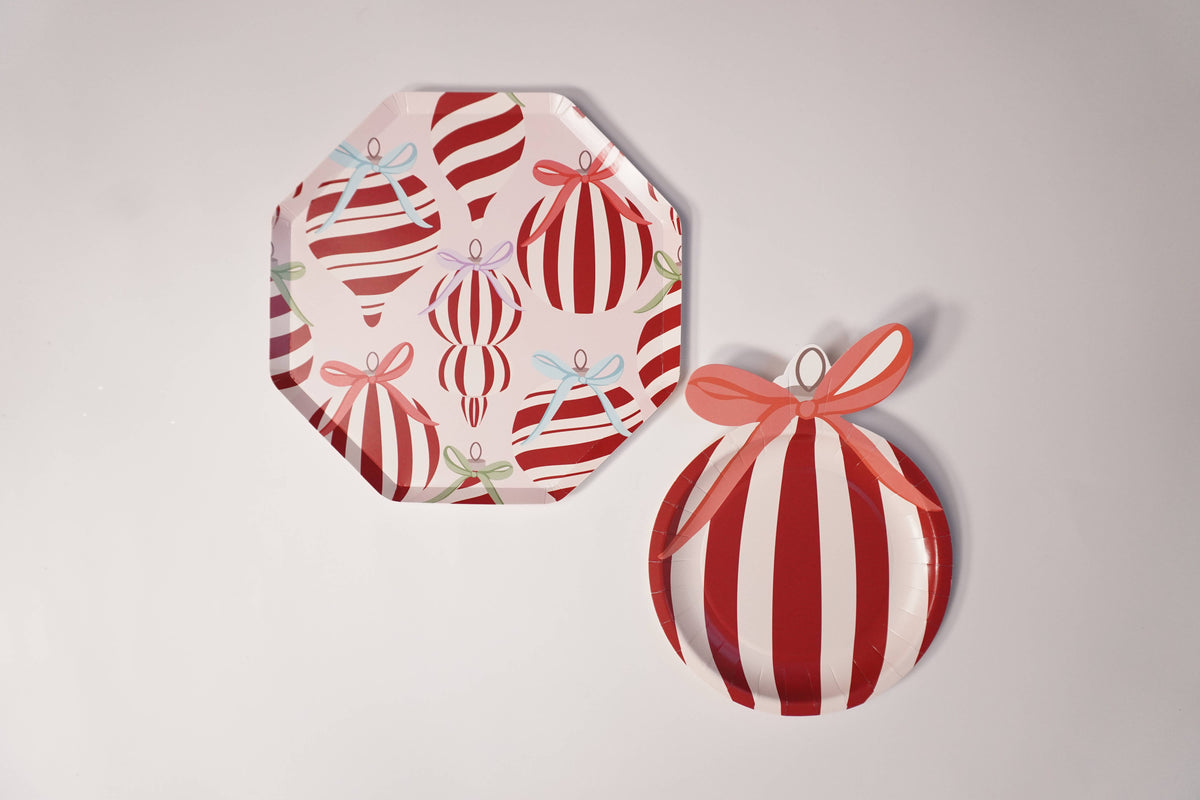 6 Ornaments & Bows Plate 8 Count