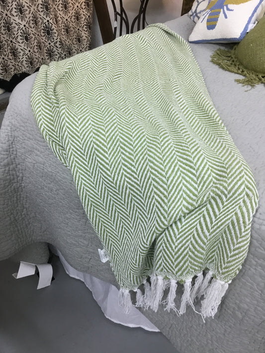 6 53792-20-TC  Countryside Green Throw