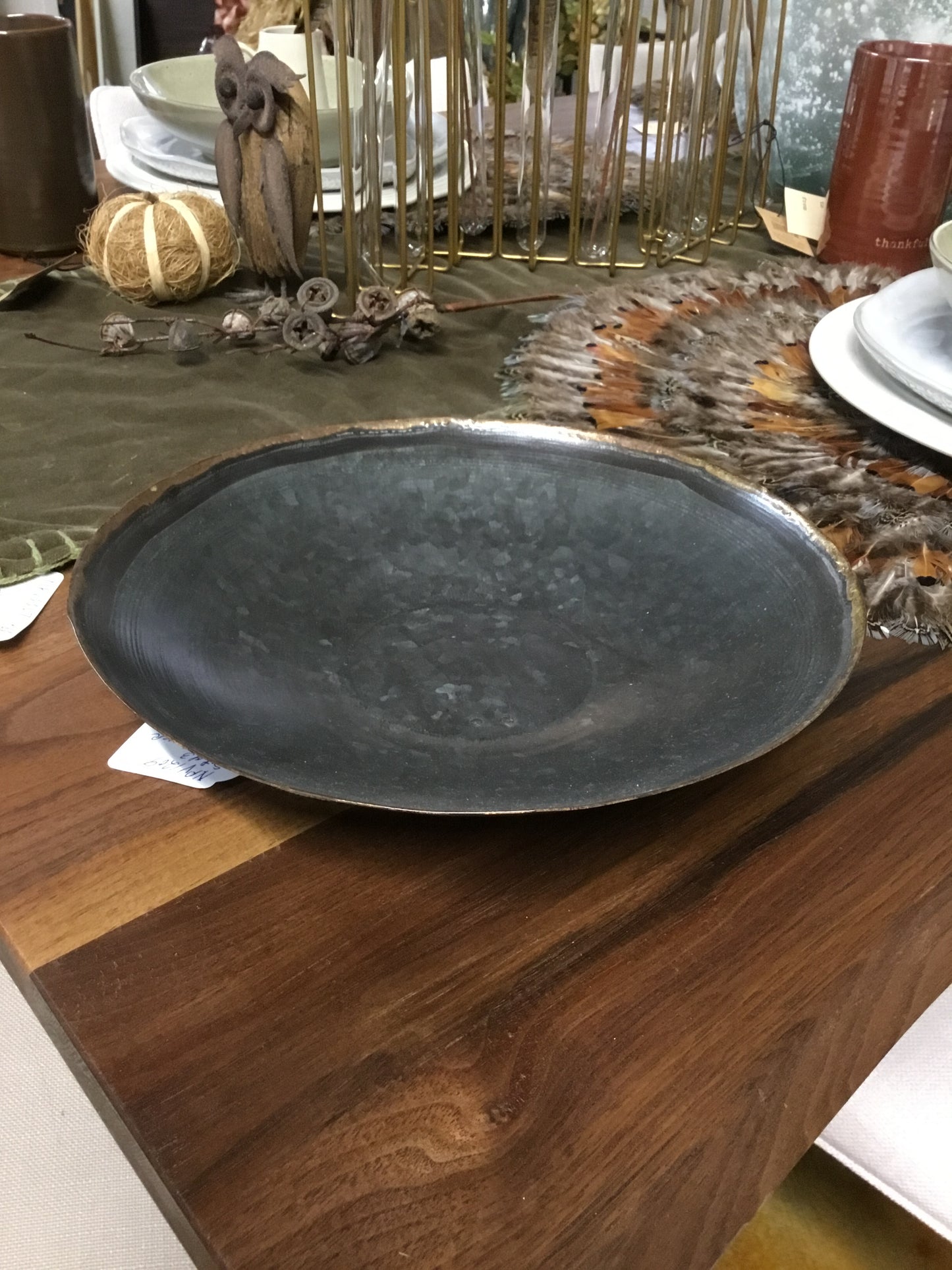 Npv1209  Black Cooper Platters 3 Sizes