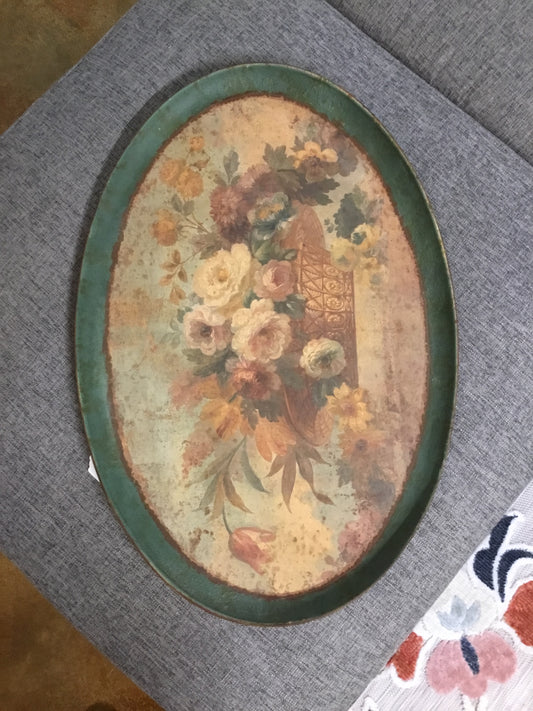 Ewa01079 Oval Vintage Floral Prints