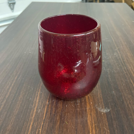 207472 Bubble Glass Stemless wine glass red