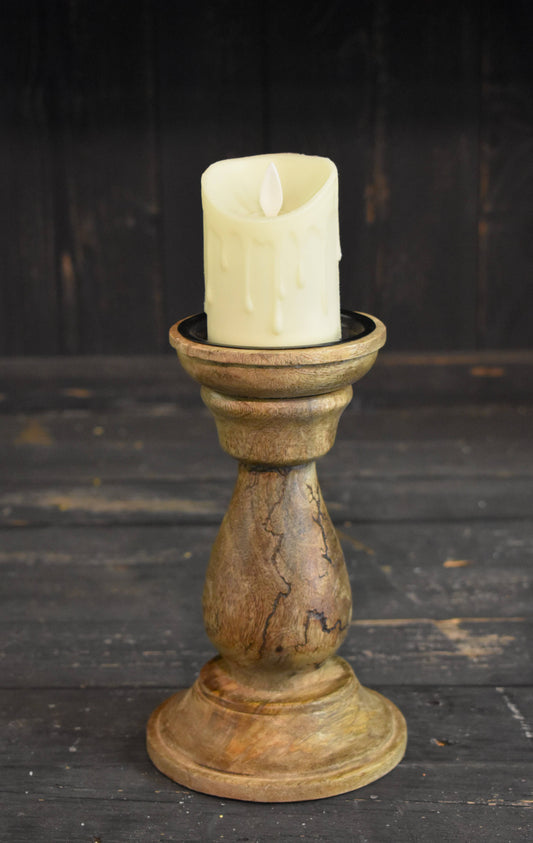 TF107 Crackle Candle Holder 5x8in