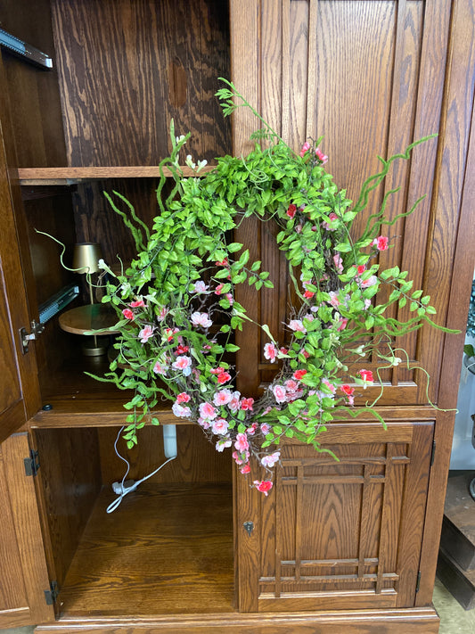 013025 pink oval wreath