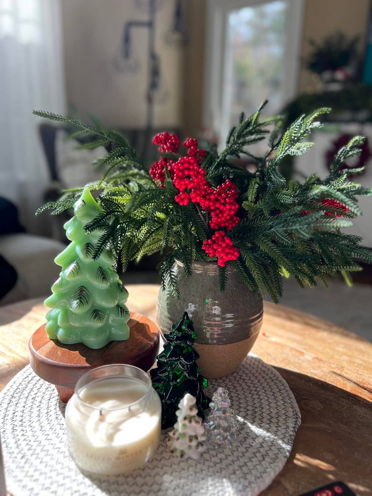 6 17‘’T Soft Touch Artificial Winter Pine Evergreen Branch: Style A