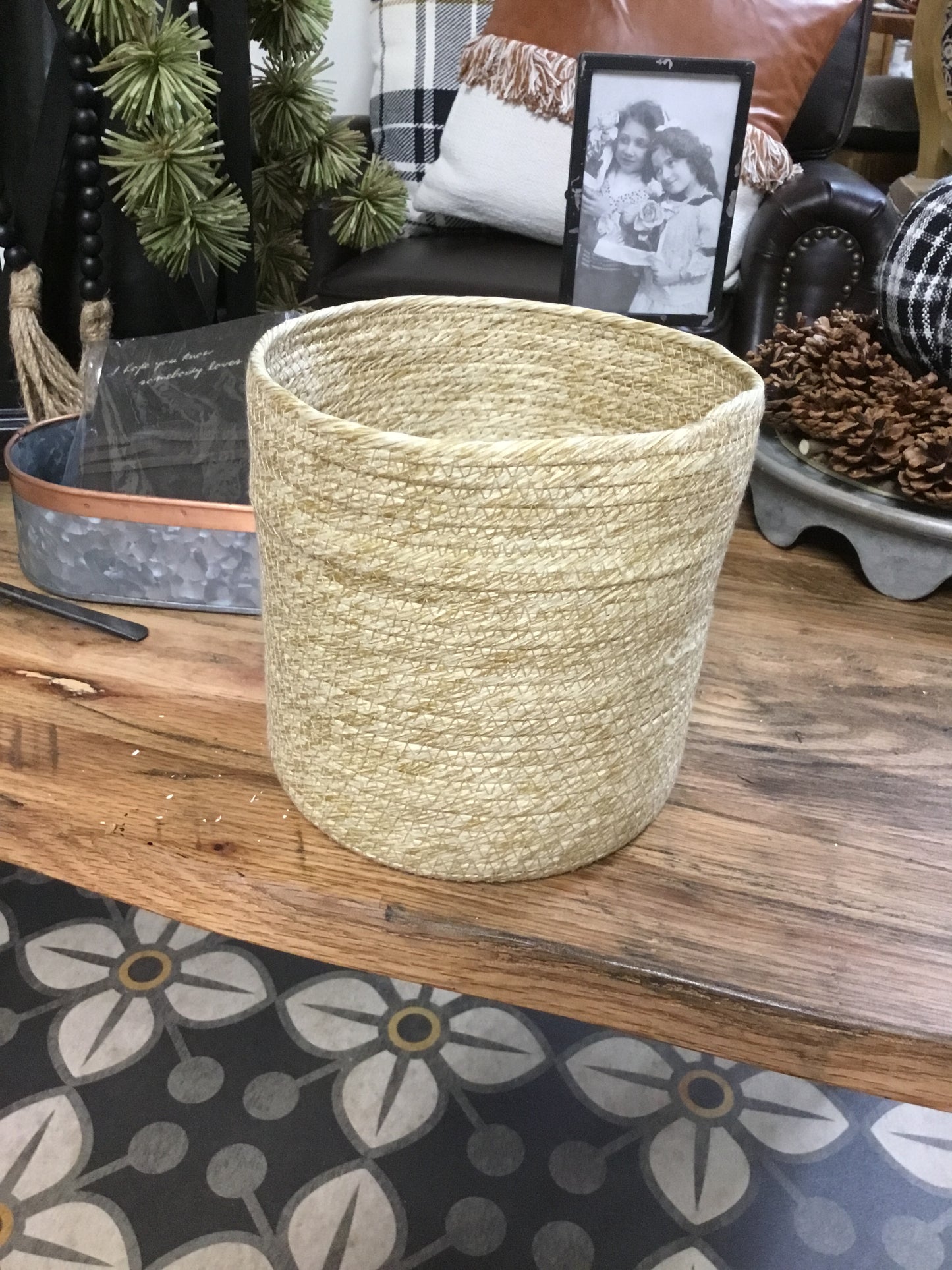 Hx33180 Corn Straw Basket, 2 Sizes
