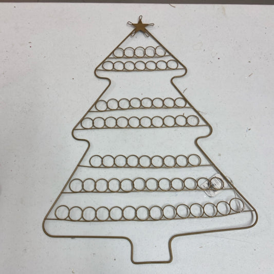 6 G18849 Holiday Tree Greeting Card Holder antique gold