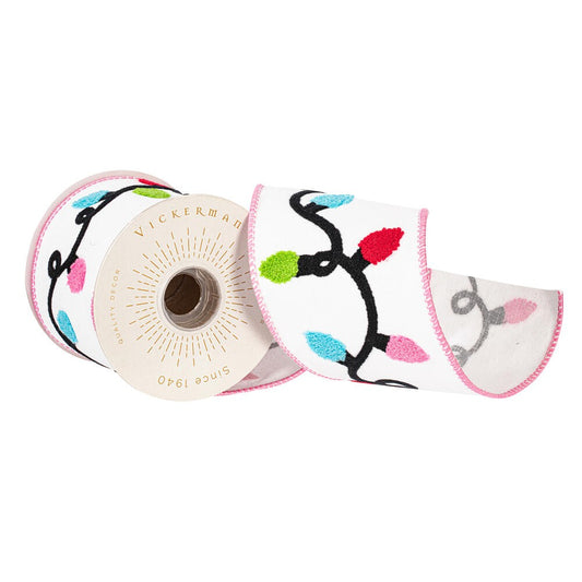 6 4" x 5 yards White Pink Blue Green Red Ribbon
