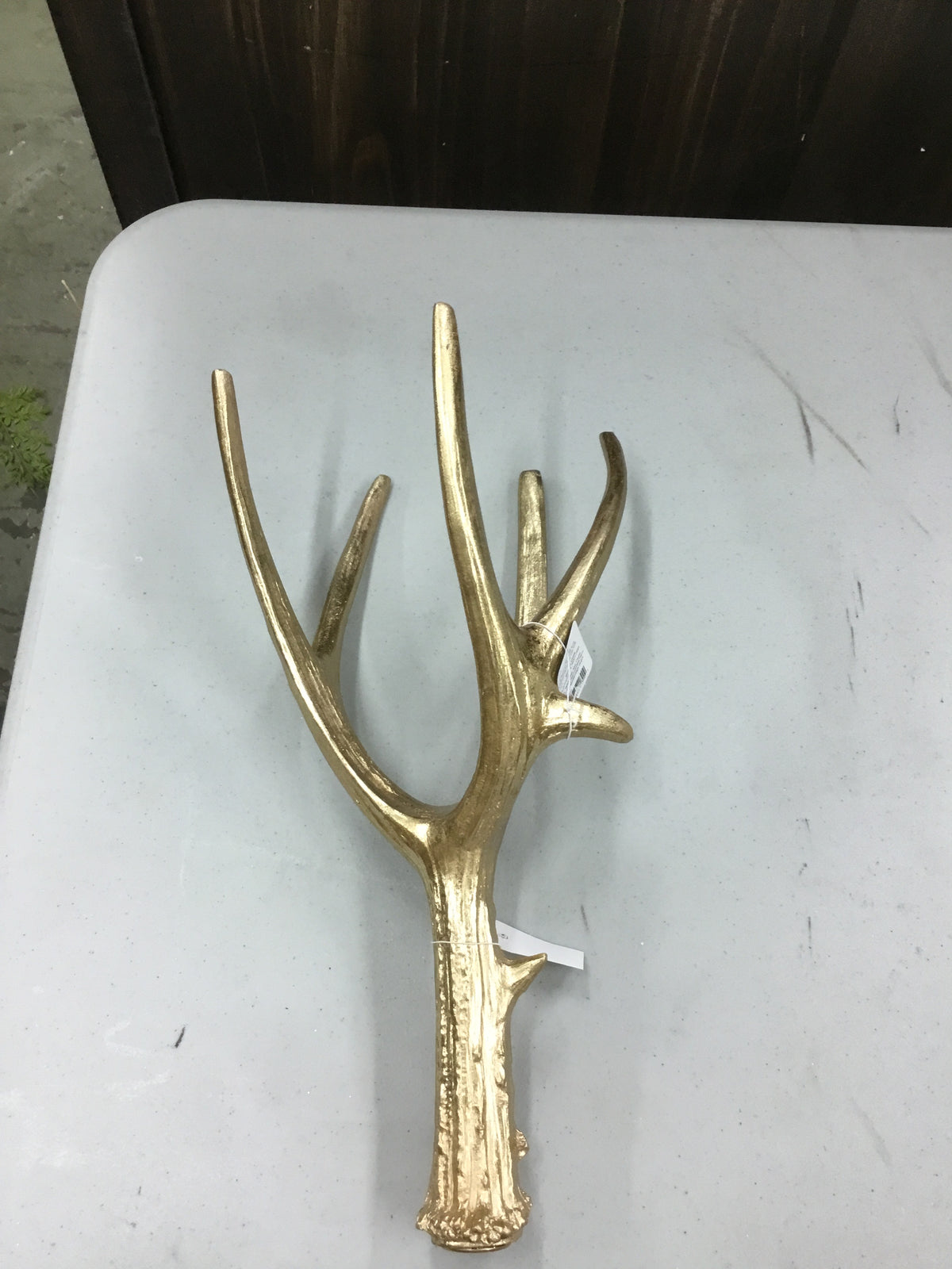 6 411027 14" Gold Antler Candlestick
