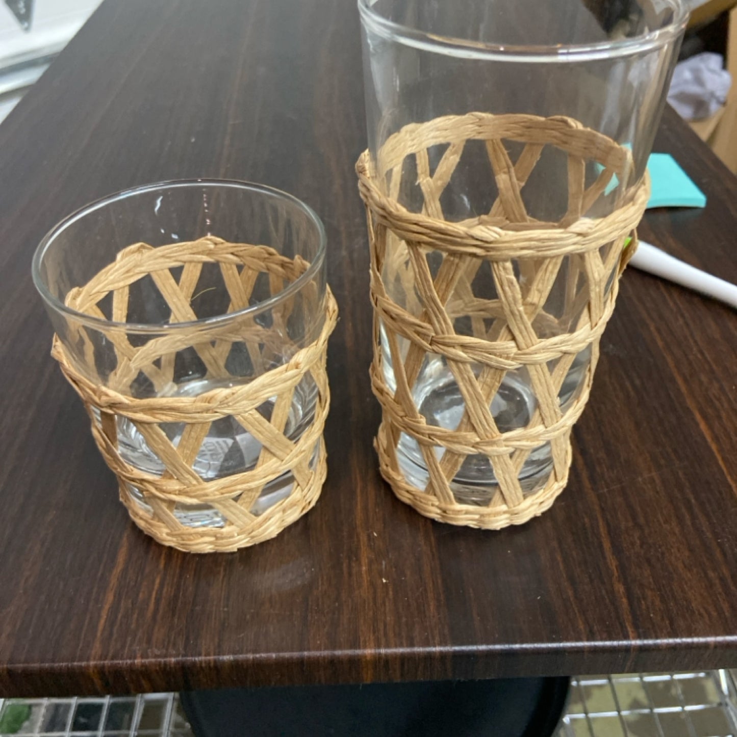 52996 Short Lattice Drinking Glass, 2 Sizes