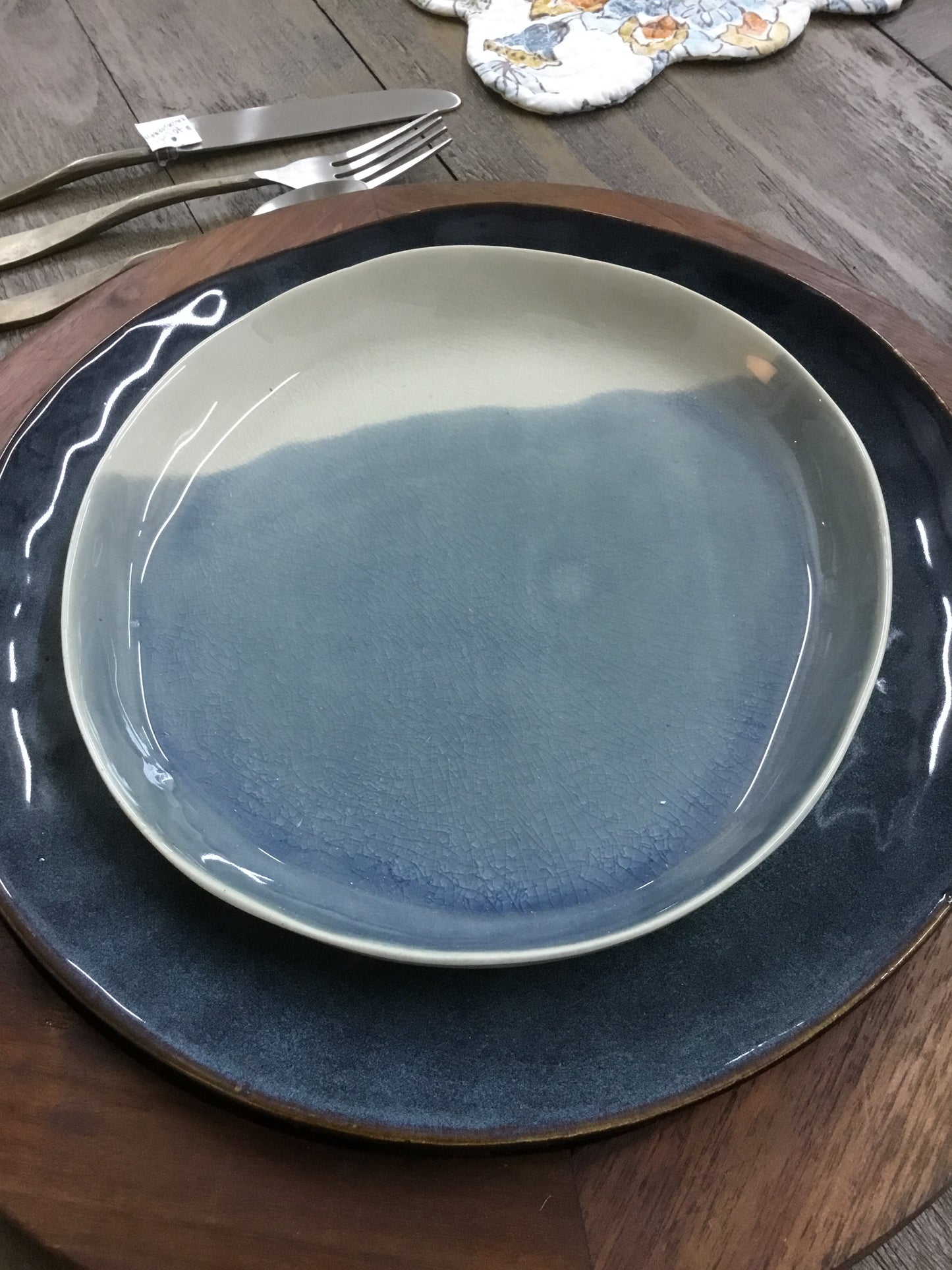 G15160 Blue Cream Dish