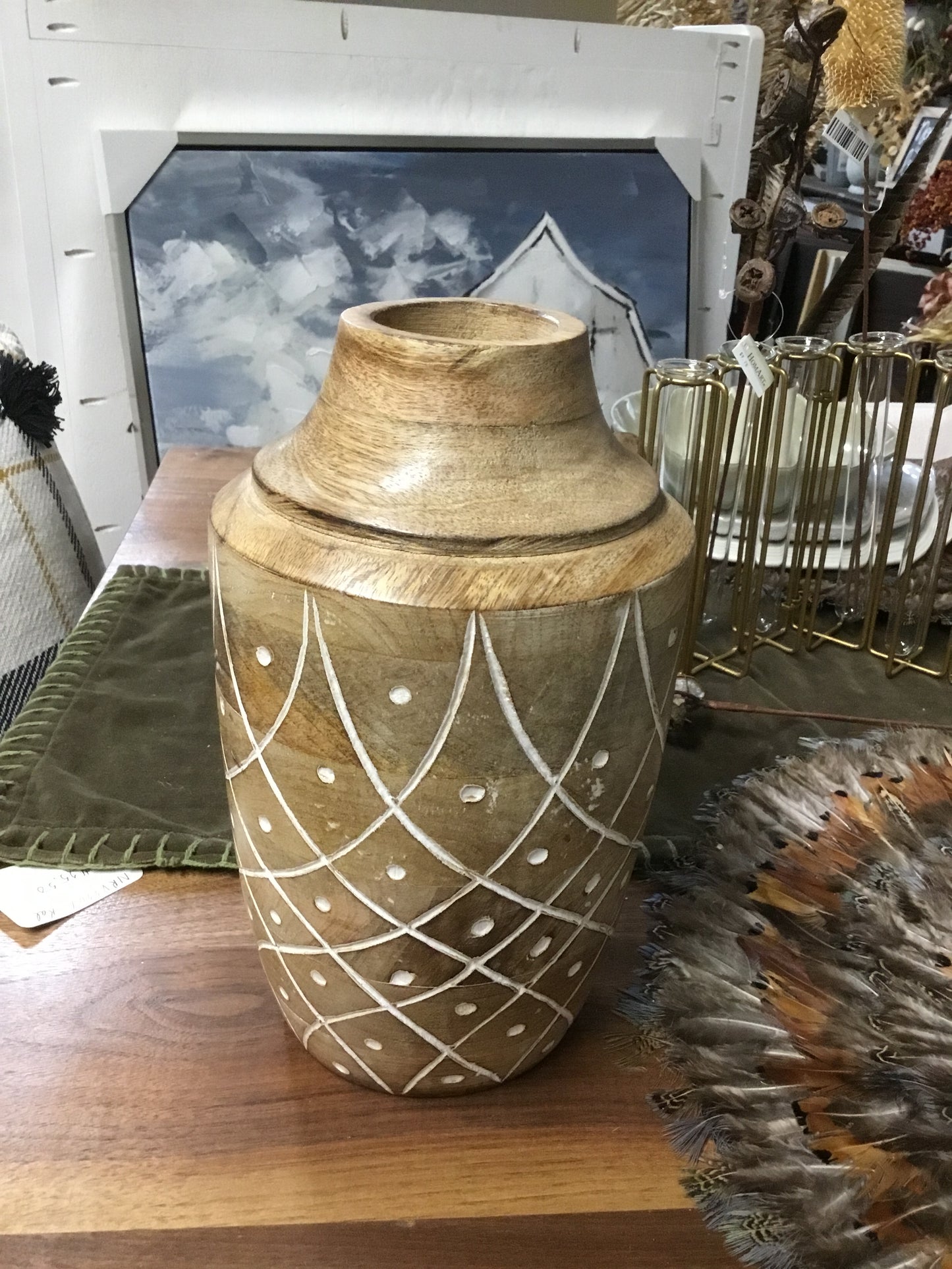 Wood Vase