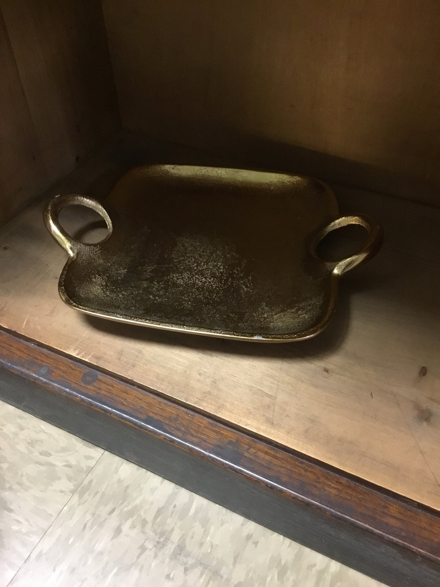 Twa001 Gold Tray W Handles, 2 Sizes