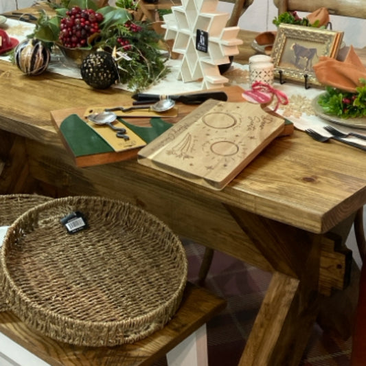 DTPX6 Pine X Base 6' Dining Table