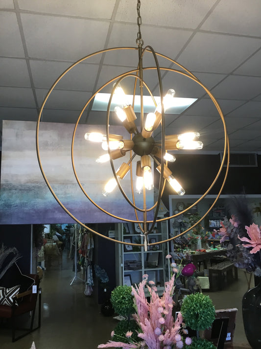 6  Cosmos Iron Chandelier Large (Light Bulbs Not Included $14 Each)