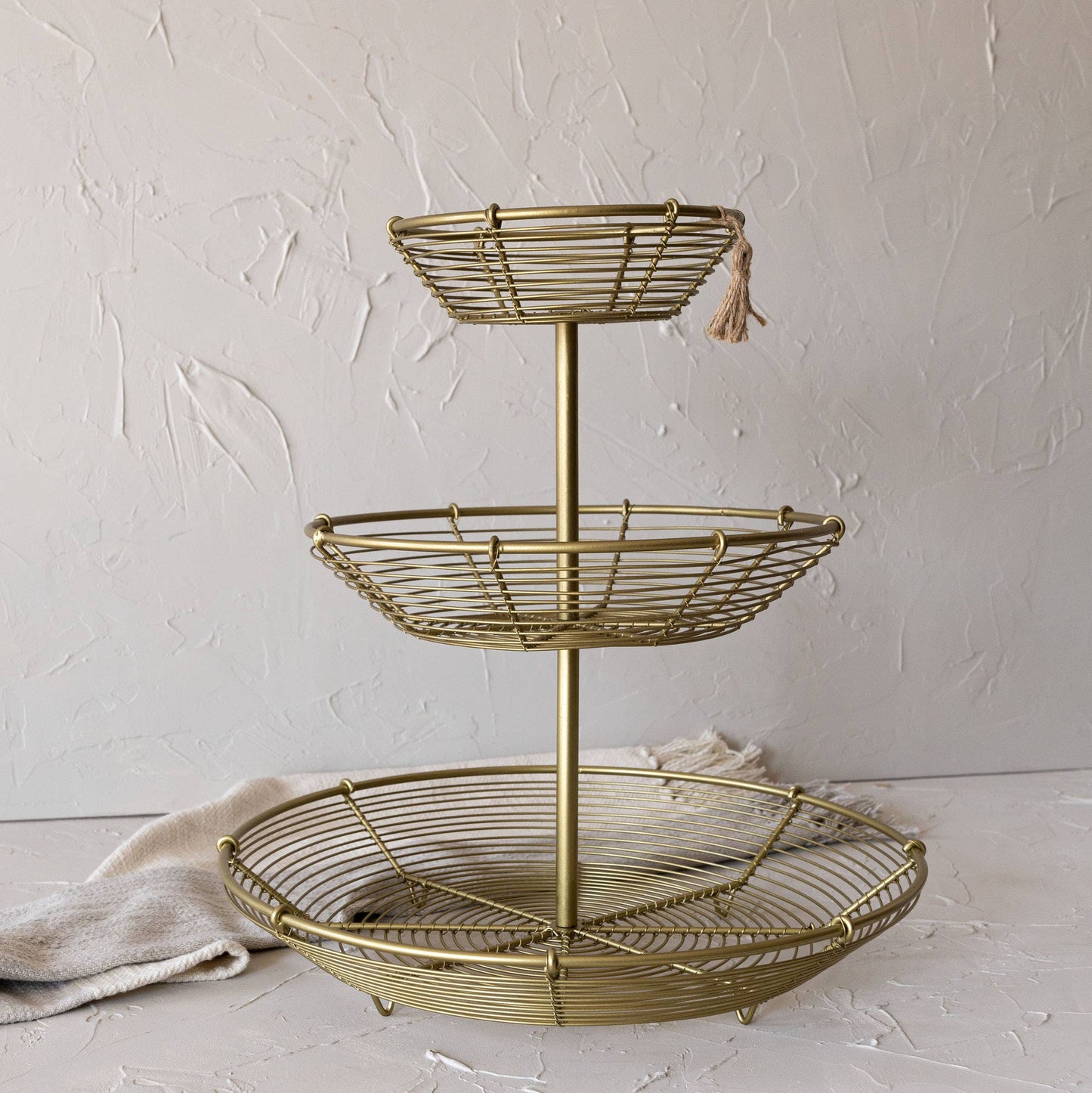 FDDD11143-FOR Auden 3-Tiered Baskets Brass