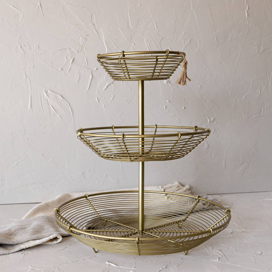 FDDD11143-FOR Auden 3-Tiered Baskets Brass