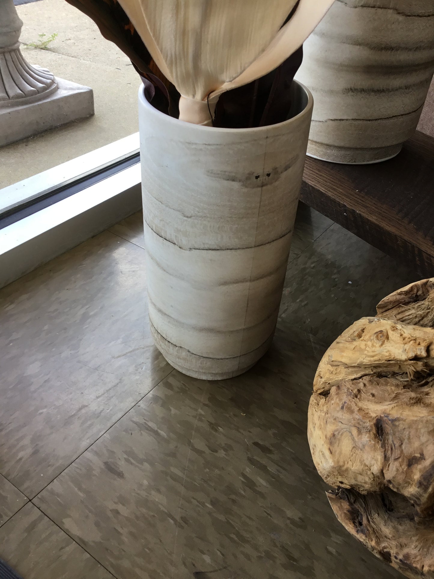 Small White Oak Vase