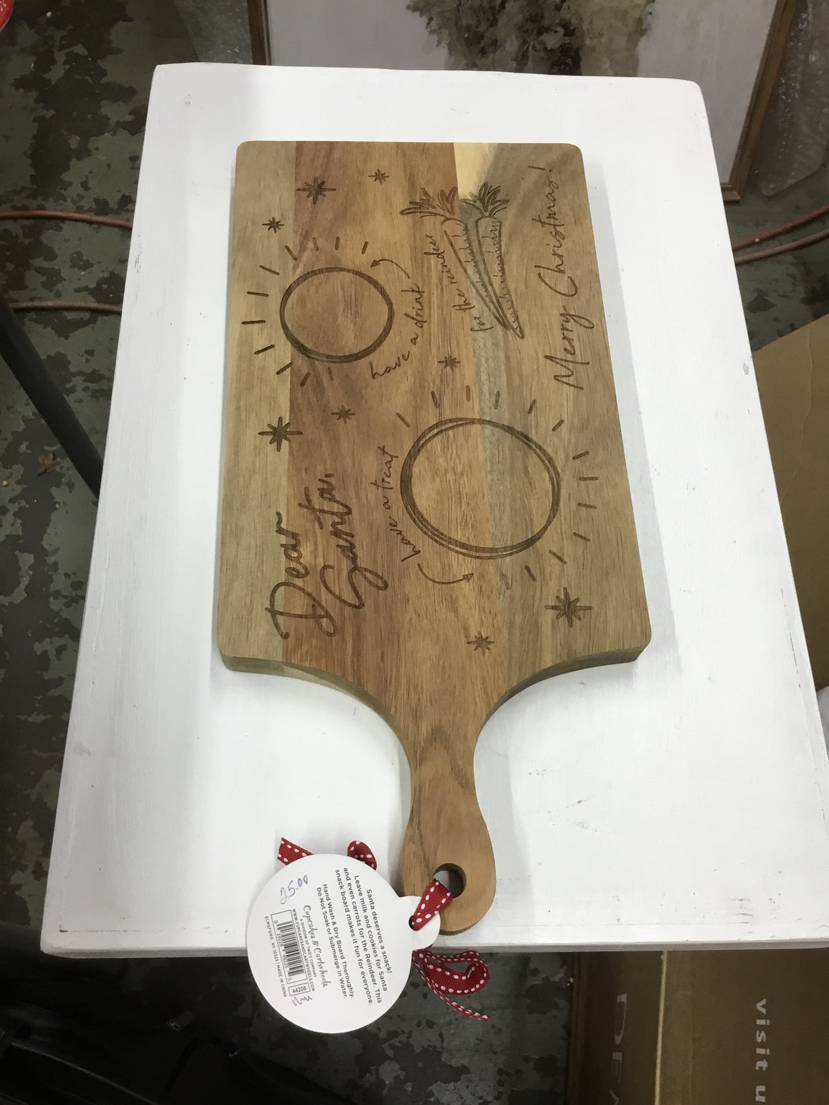 6 44208 Twos Snacks For Santa Serving Board Tray