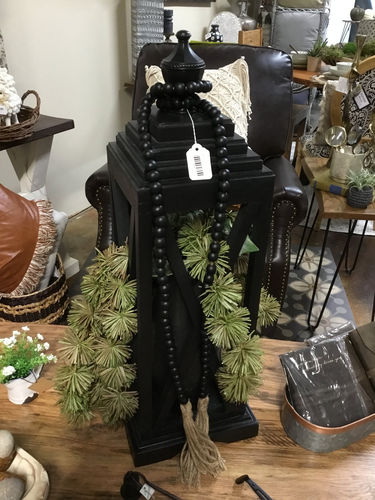 Df4191-Cc Bead Garland Distressed