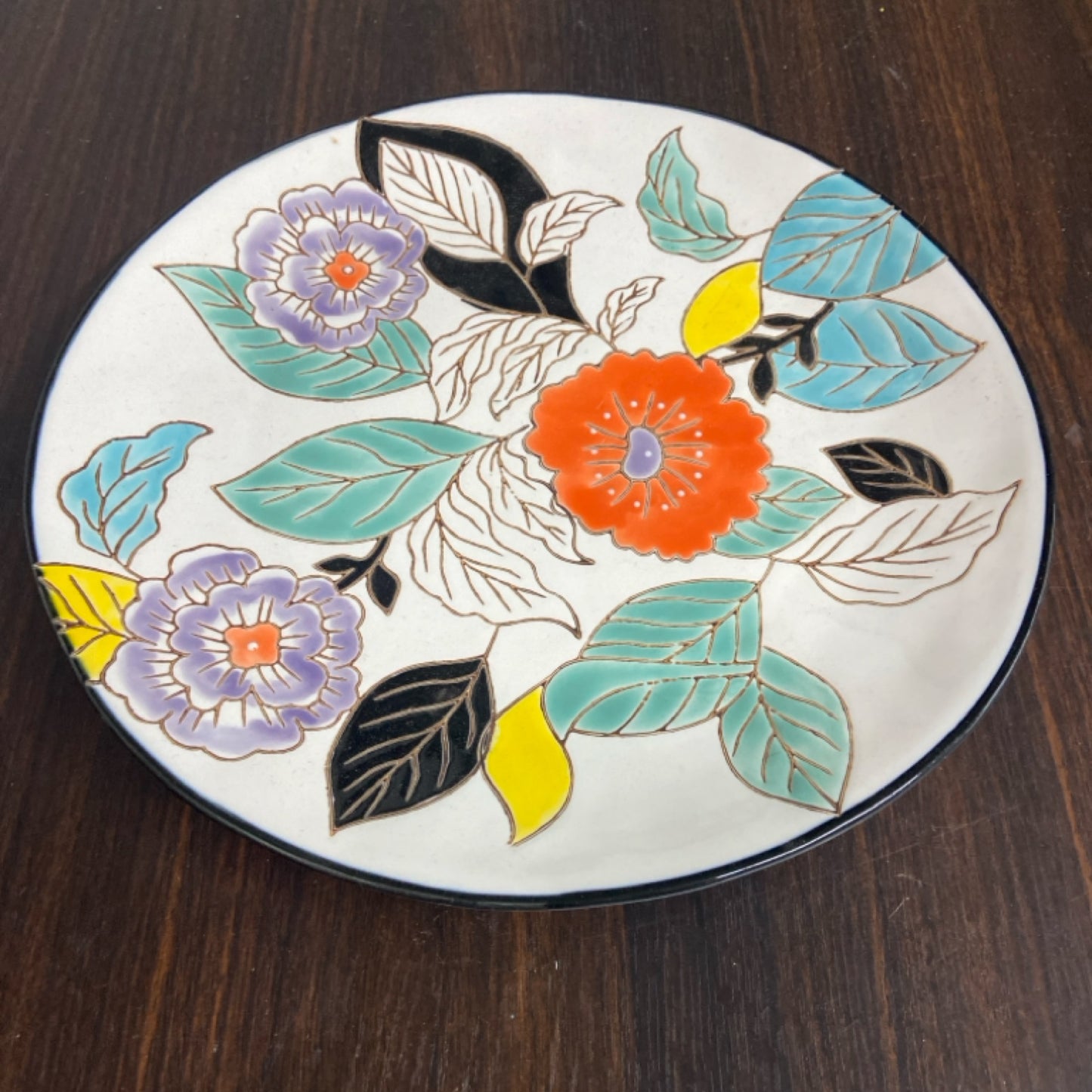 EAW30108 Poppy garden stoneware dinner plate