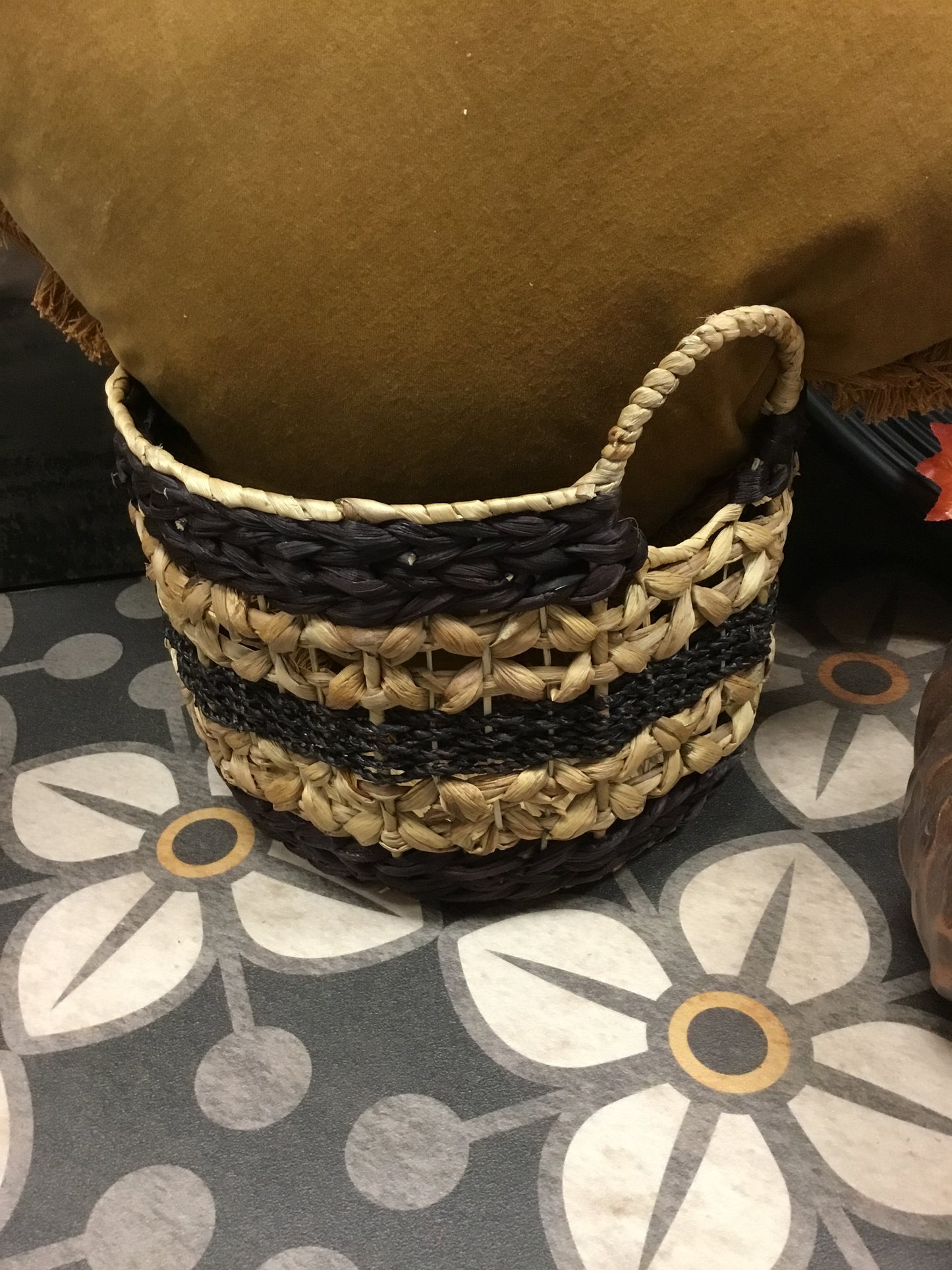 91553m Med Bskt Blk Tan