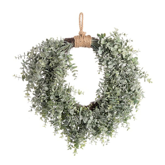 24" Euc wreath w twine.     (25)