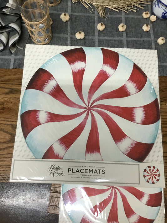 KP1217 EF-HC Die Cut Peppermint Place Mat Set Of 12