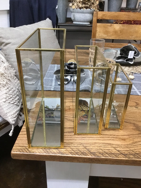 Gold Window Square Vase, 3 Sizes