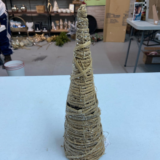 6 14" Rattan tree w\glitter
