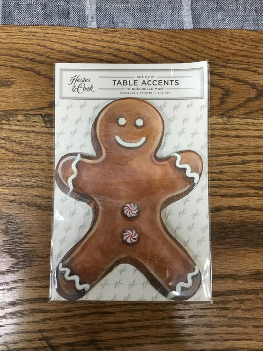 KP825EF-HC Gingerbread Man Table Accent Set Of 12