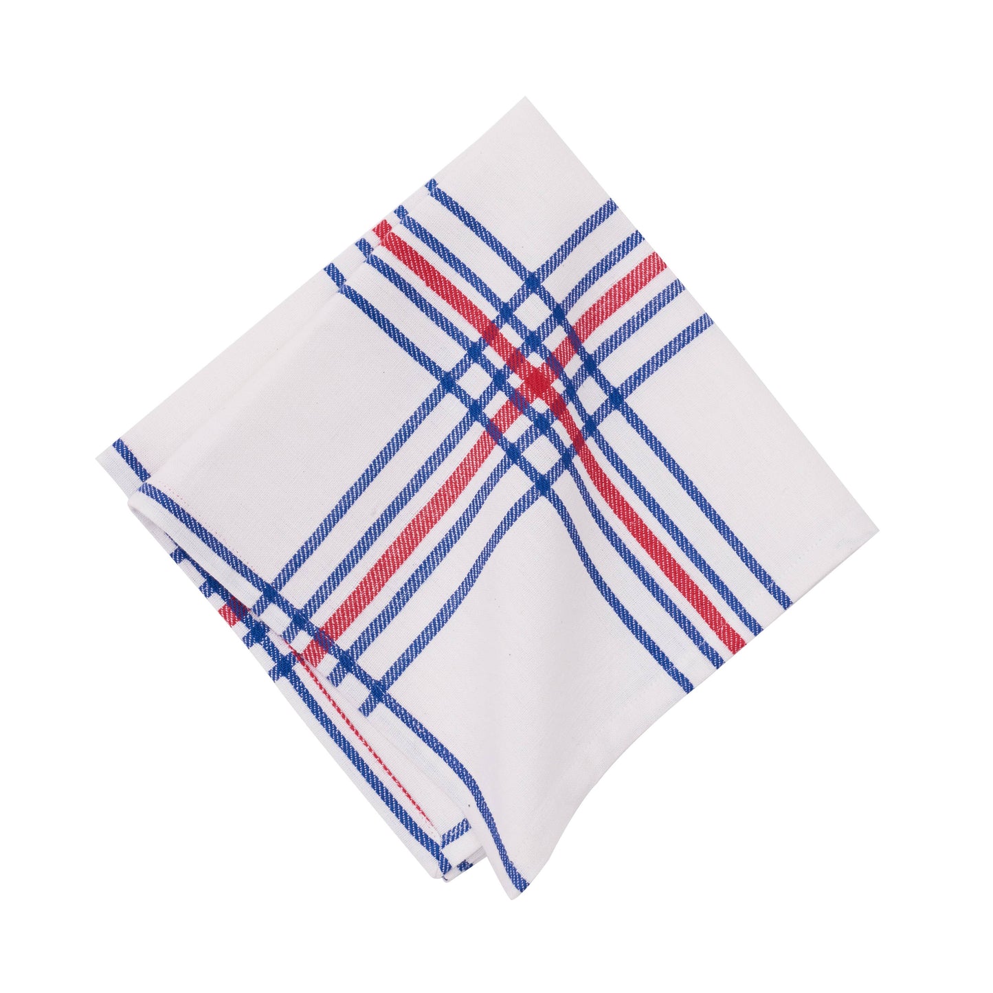 C842613351R River Rock Red White & Blue Plaid Napkin
