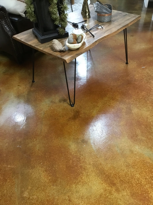Ctlehpl Coffee Table Live Edge Hairpin Legs
