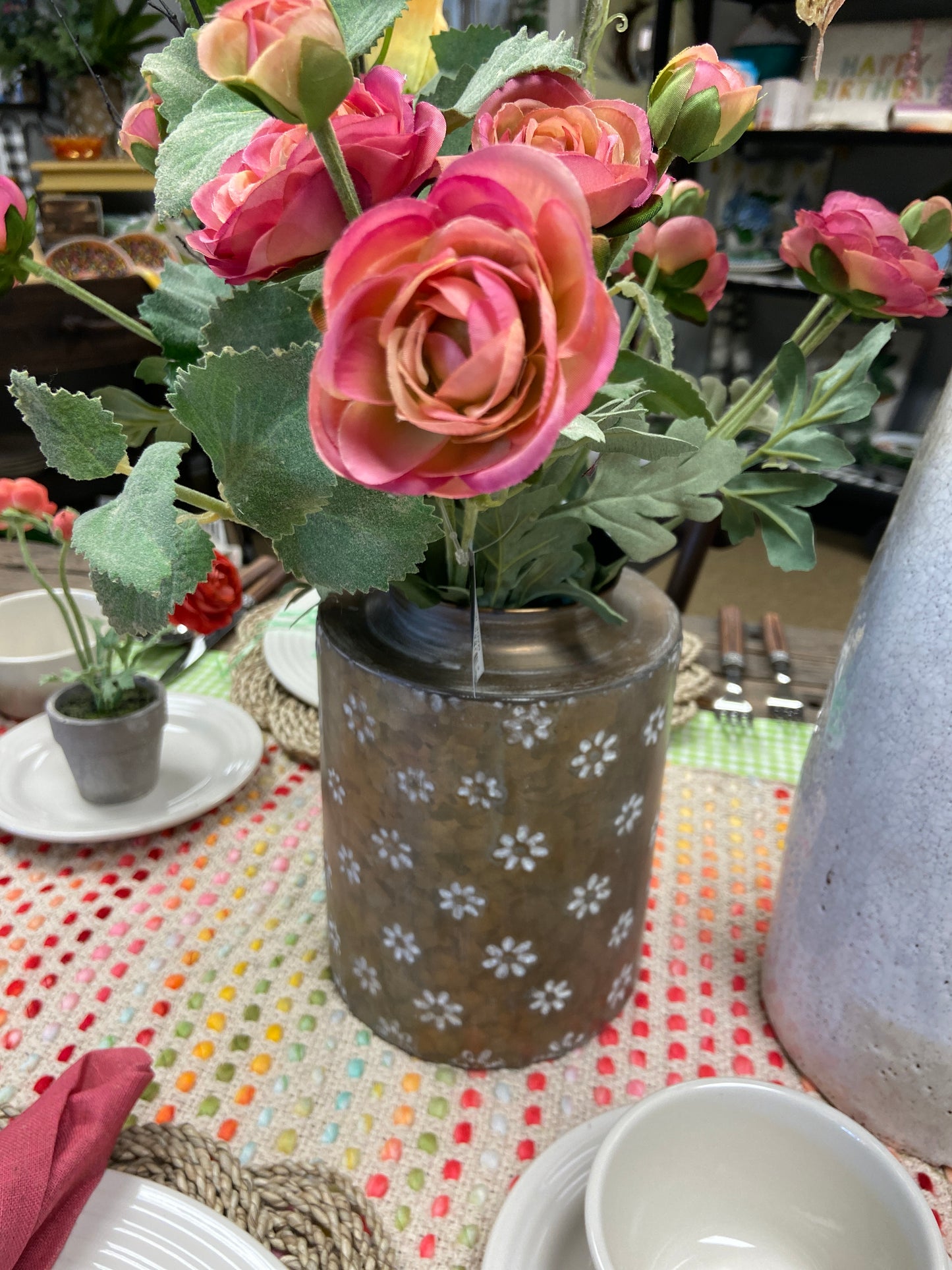 17259A 26" Pink Ranunculus Spray