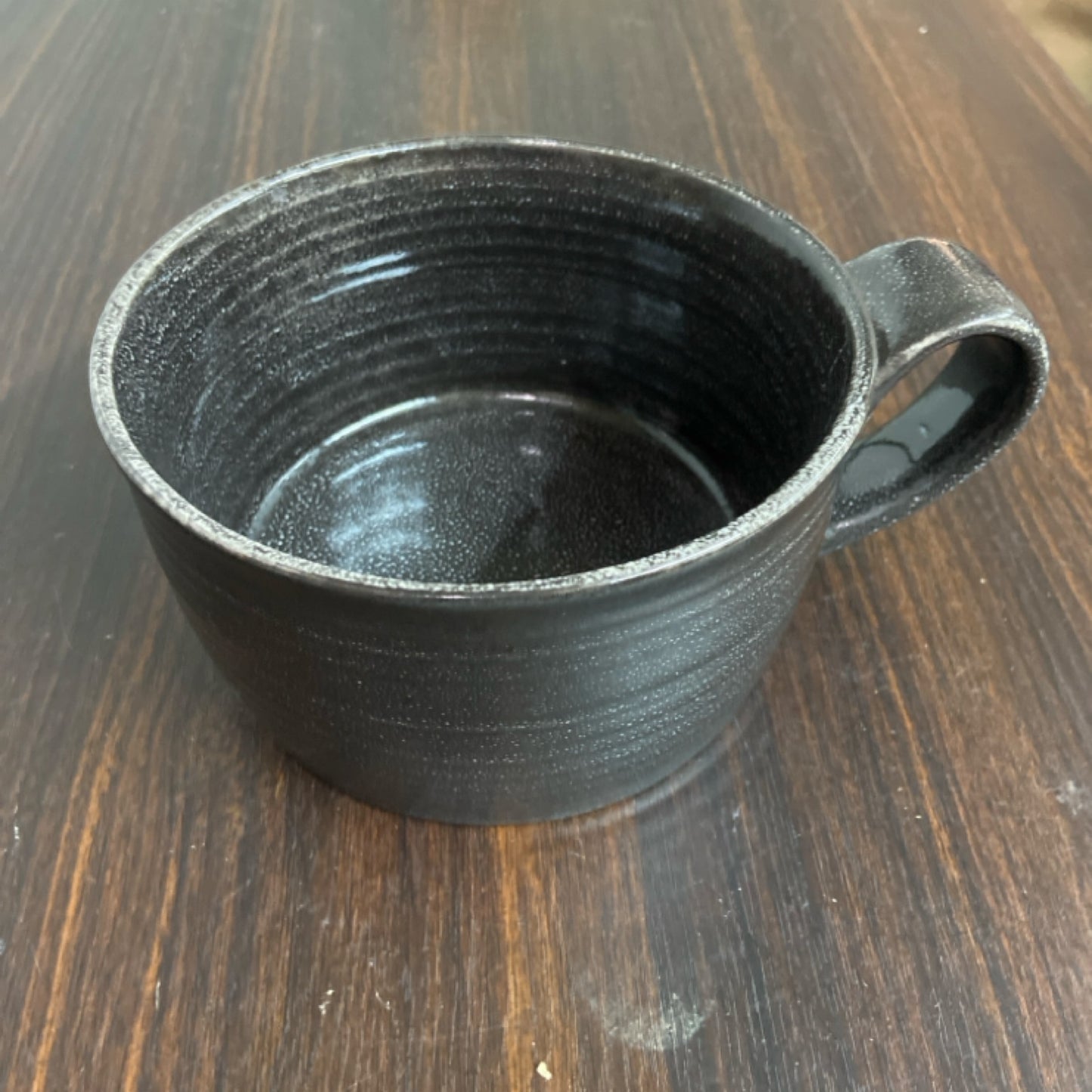 G10011 Loft Reactive Glaze Soup Mug Black