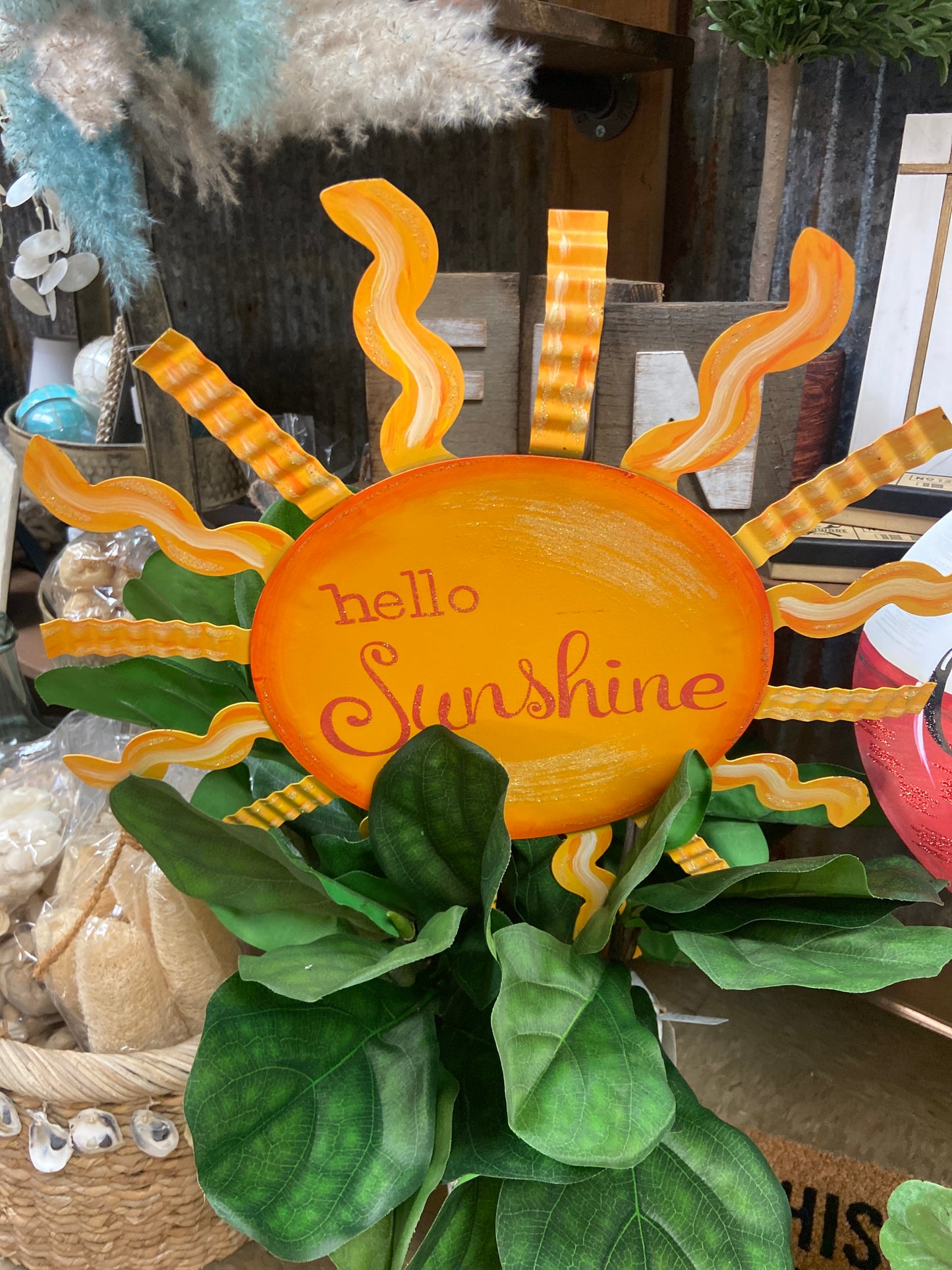 S25005 Hello Sunshine metal sun