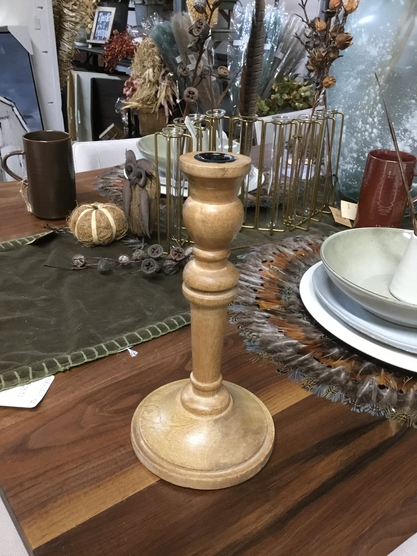 53214-TC Wood Candle Stick 5 Sizes (1)