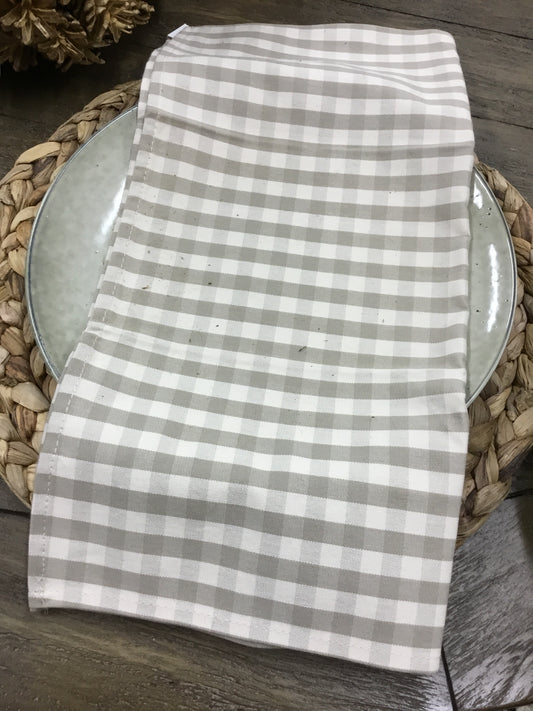 6 Exw90735-Phc Tan Gingham Napkin